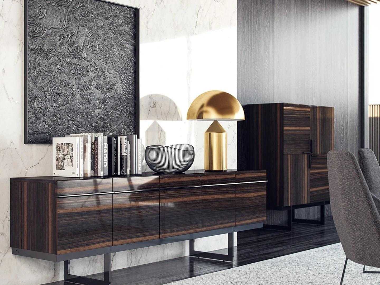 Esszimmer Komplett 2tl Sideboard Design Modern Kommode Holzschrank