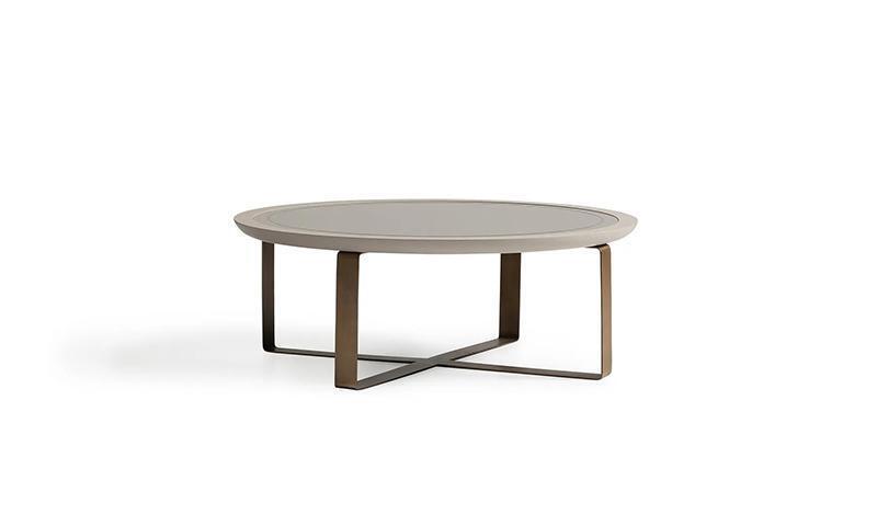 Couchtisch Modern Beistelltisch Kaffeetisch Sofatisch Beige Metall