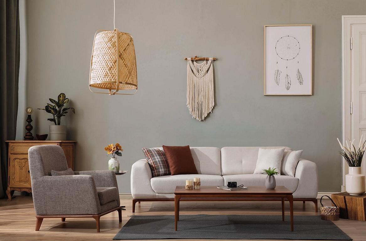 Luxus Weiß Sofagarnitur Sofa 3 Sitzer Sessel Stoff Modern Modern Set neu