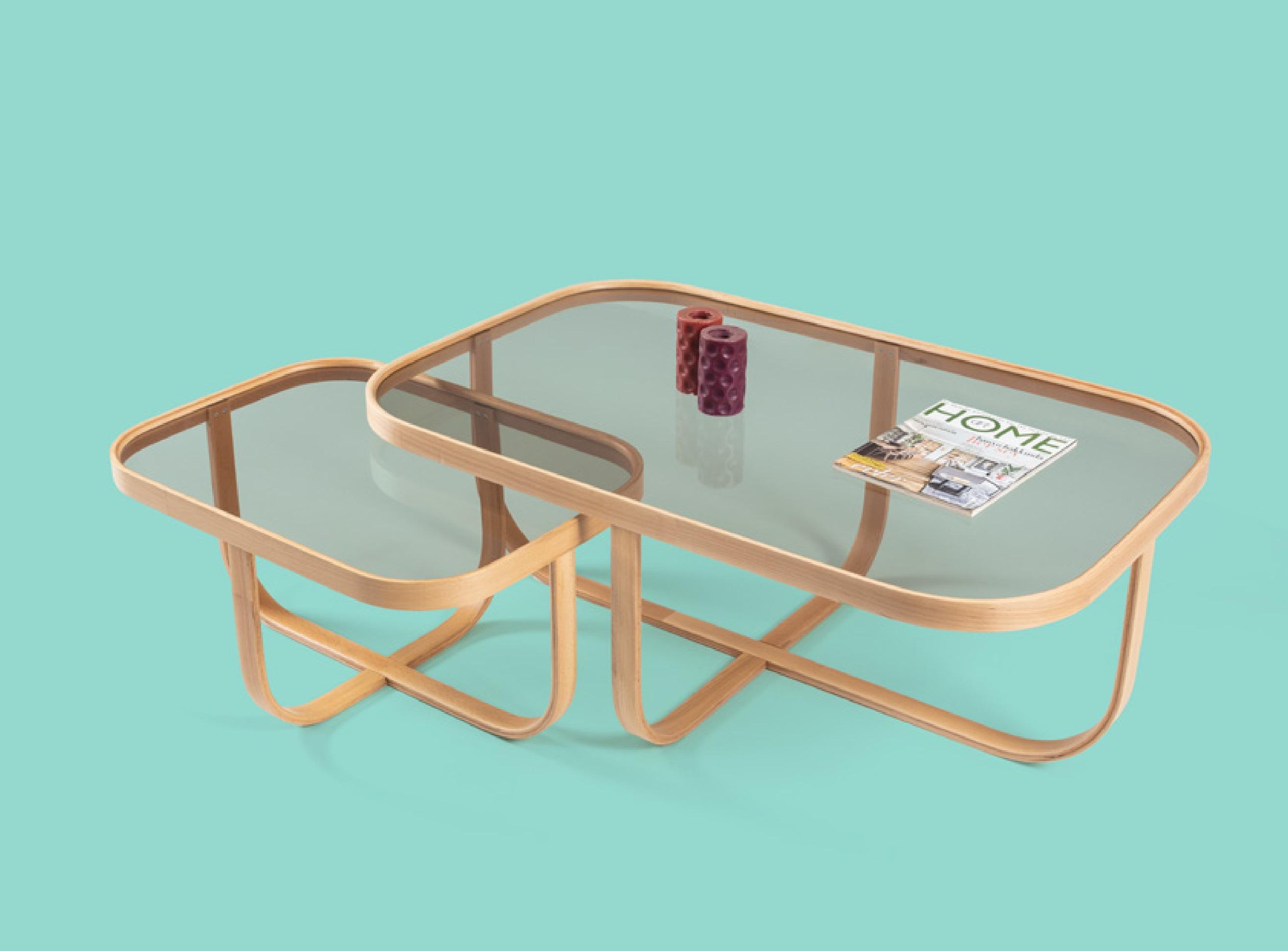 Rechteckige Couchtische Designer Wohnzimmer Tische 2x Sofatische 2tlg