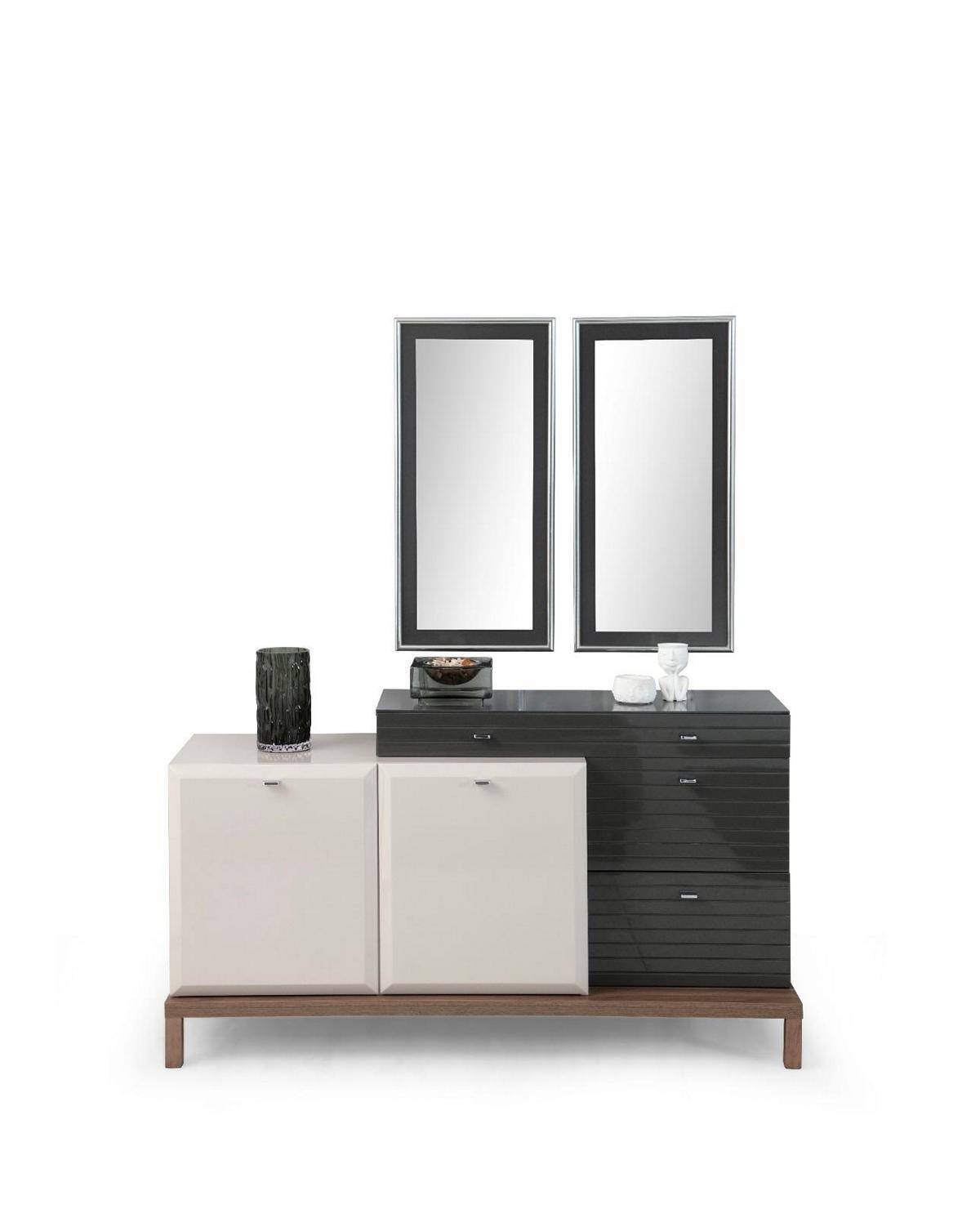 Schwarz-Weißer Schminktisch Designer Kosmetik Konsole Schlafzimmer Möbel
