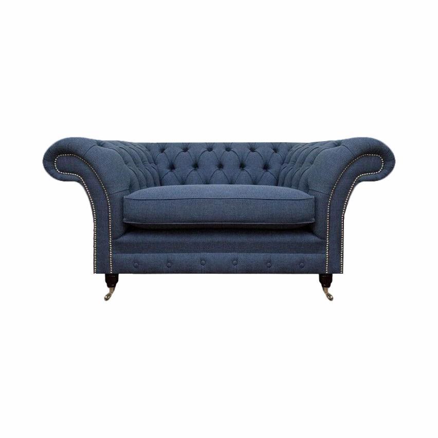 Chesterfield Sessel Neu Luxus Möbel Wohnzimmer Textil Stoff Design Einrichtung