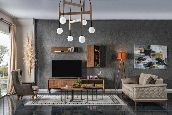 Luxus Sofagarnitur Sofa Garnitur Sofas Sessel 3+1 Sitzer Stoff Modern Design Neu