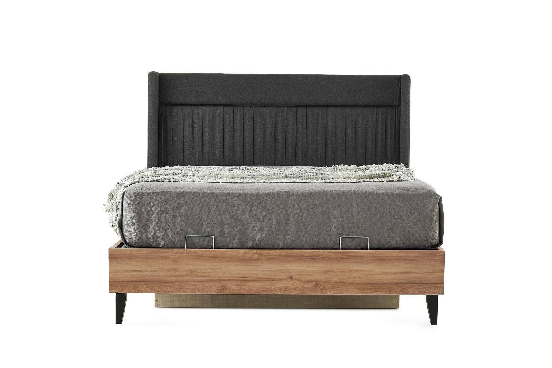 Bettrahmen Doppelbett Bett Holzbett Braun Bettgestelle Schlafzimmer