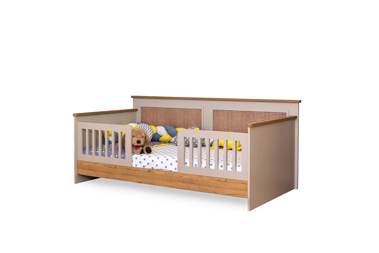 Luxuriöses Braunes Kinderbett Designer Funktionsbett Schlafzimmer Möbel