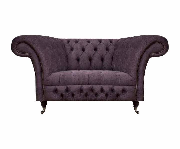 Chesterfield Sessel Polstermöbel Wohnzimmer Polstersitz Luxus Stoff Neu