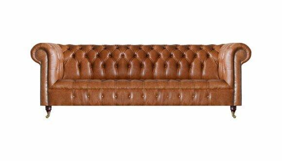 Wohnzimmer Viersitzer Chesterfield Designer Couchen Luxus Ledersofas
