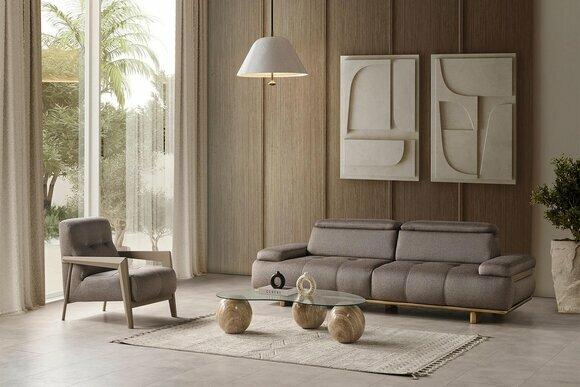 Moderne Hellgraue Wohnzimmer Sofagarnitur Wohnzimmer Sitzmöbel Couchen