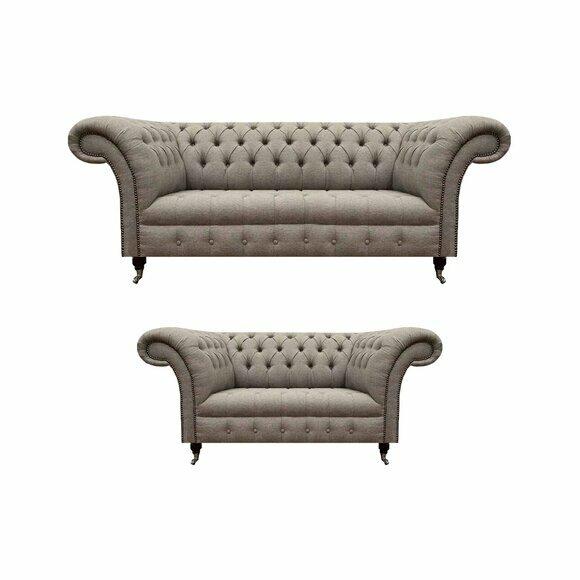 Wohnzimmer Sofa Set Dreisitzer mit Zweisitzer Sofas Designer Chesterfield