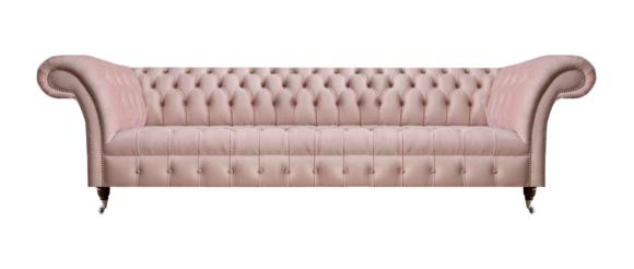 Luxuriöse Chesterfield Rosa Sofa Designer Wohnzimmer Polstercouchen