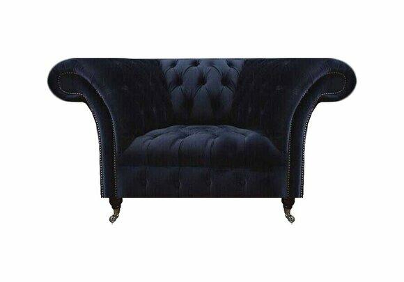 Wohnzimmer Blauer Chesterfield Sessel Designer Polstersitzer Lehnsessel