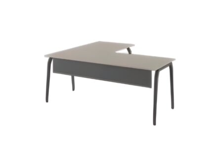 Moderner Eckschreibtisch grau Luxus Holzbüromöbel Bürotisch Schreibtisch