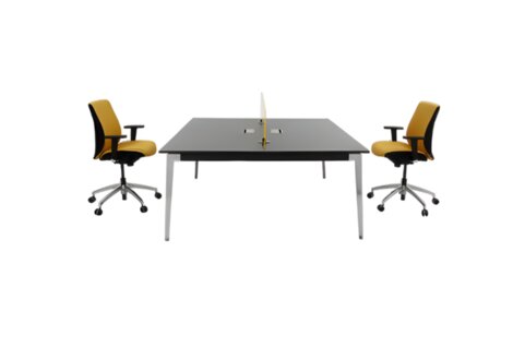 Stilvoller Bürotisch grau Luxus Holzmöbel Arbeitsplatz Schreibtisch