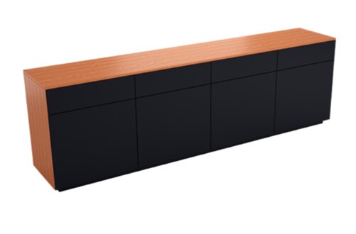 Moderner Aktenschrank schwarz braun Luxus Büromöbel Holzmöbel Modern