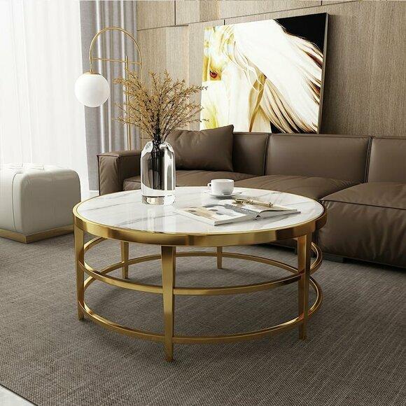Luxus Wohnzimmer Couchtisch Edelstahl Hochglanz Tische Design Möbel Sofort