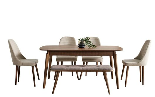 Essmöbel-Set Tisch Stuhl Garnitur Essgruppe Esszimmergarnitur Tischgruppe 6tlg