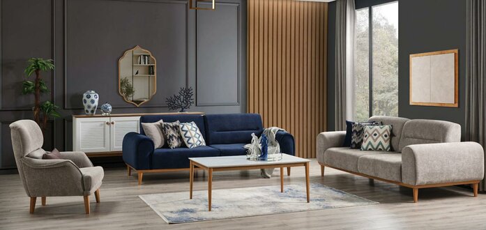 Komplett Sofaset Wohnraum Garnitur Luxus Sofa Couch Sofagarnitur Kombination 331