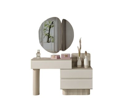 Schminktisch mit Spiegel Designer Luxus Schlafzimmer Set 2 tlg Einrichtung