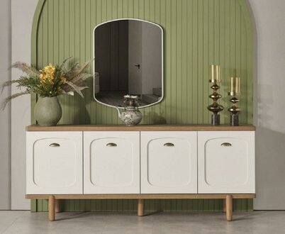 Kommode Sideboard Lowboard Kommoden Schränke Schrank Spiegel 200x45x86cm