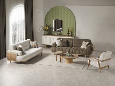 Couch Set Polstergarnitur Wohnlandschaft Sitzmöbel Sofa Kombination Sitzgruppe
