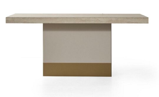 Esstisch Tisch Esszimmer Garnitur Design Luxus Modern Tische Beige Esstische