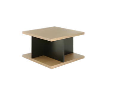 Couchtisch Braun Schwarz Zweifarbig Modern Stil Rechteckig Elegante