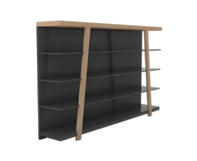 Modernes Bücherregal braun schwarz Stilvolle Büromöbel Holz Regalschrank