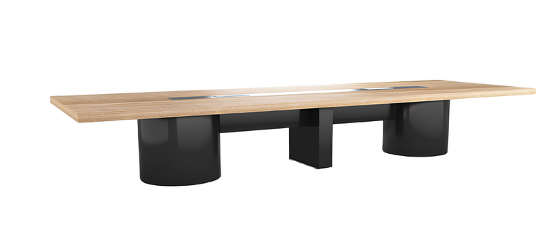 Moderner Schwarz Brauner Büro Konferenztisch Luxus Holz Sitzungstisch