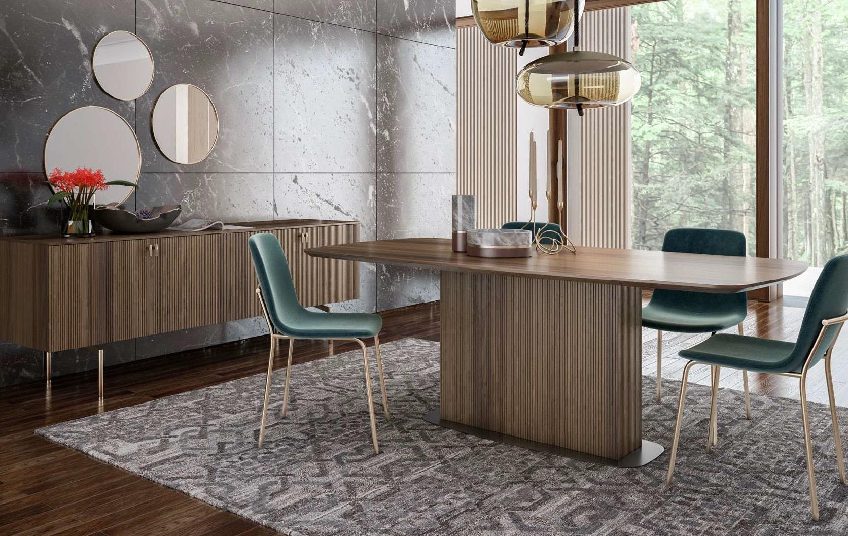Moderne Esszimmer Garnitur Luxus Möbel Esszimmertisch Stühle Anrichte