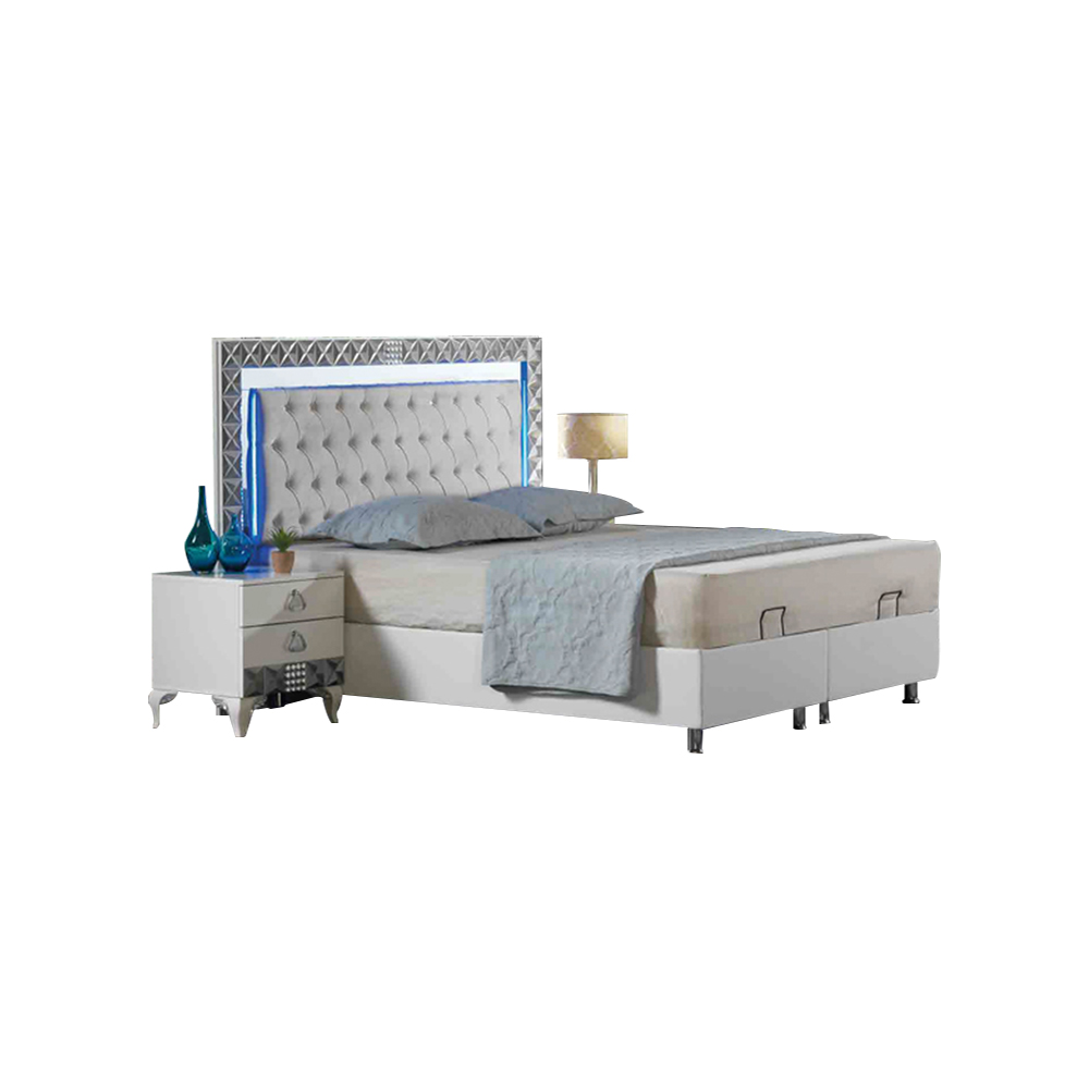 Schlafzimmerbett Doppelbett Bettrahmen Bett Grau Betten Möbel Ehebett