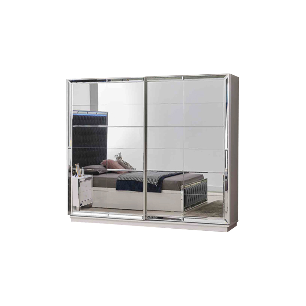 Schlafzimmerschrank Kleiderschrank Spiegel Schrank Weiß Schlafzimmer