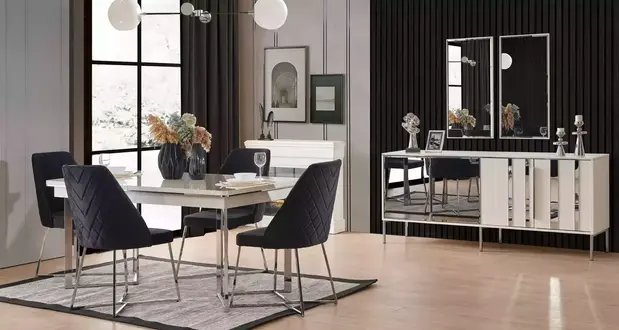 Komplett Set Esstisch 4x Stühle Esszimmer Set Ess Gruppe Holz Tisch 7tlg
