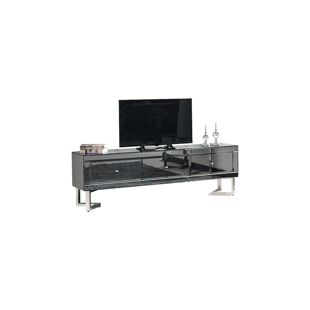 Sideboard RTV Lowboard TV Ständer Grau Tisch Wohnzimmer Kommode Design