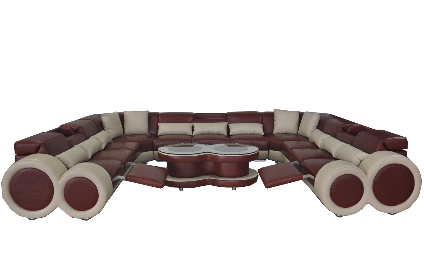Wohnlandschaft Sofa Couch Polster Sitz Eck Garnitur Designer Couchen Sofas + USB