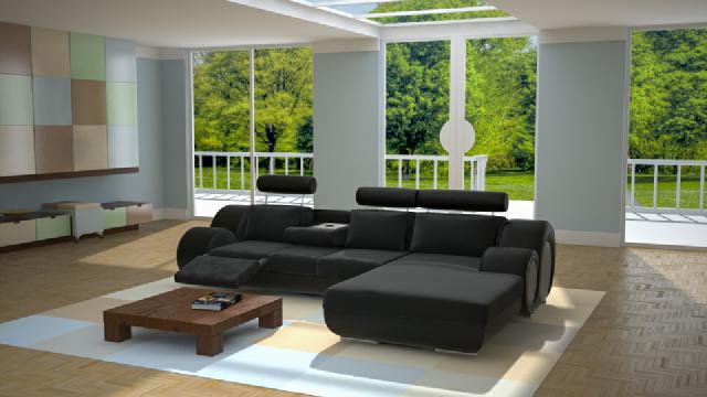 Design Garnitur Wohnlandschaft Eckcouch Couch Sofa Polster Massfertigung USB