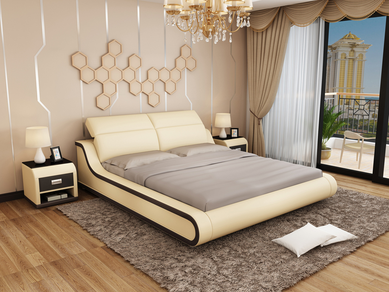 Wasserbett Hotel Doppel Bett Betten Komplett Lederbett Polsterbett Wasser LB8835