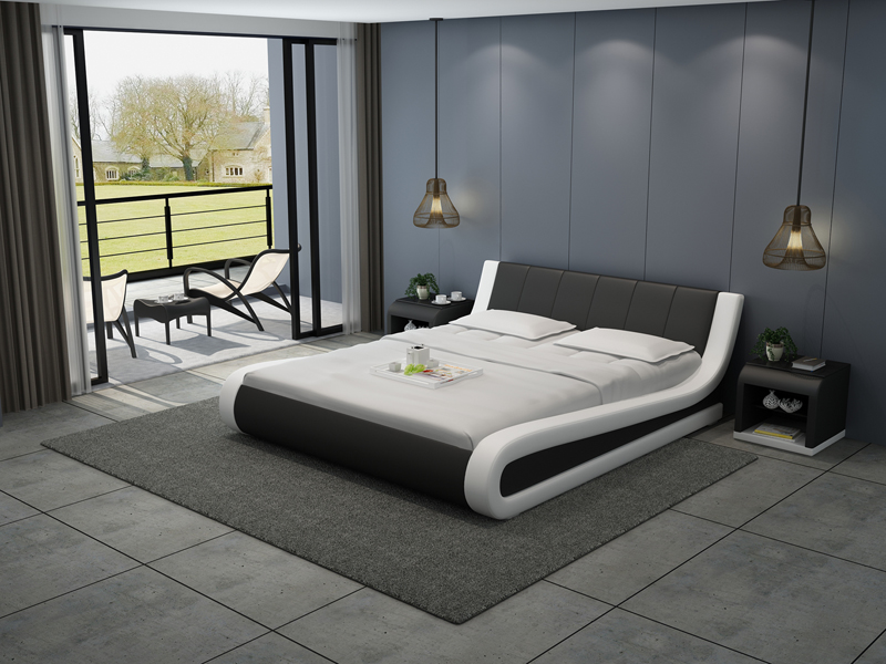 Wasserbett Hotel Doppel Bett Betten Komplett Lederbett Polsterbett Wasser LB8829
