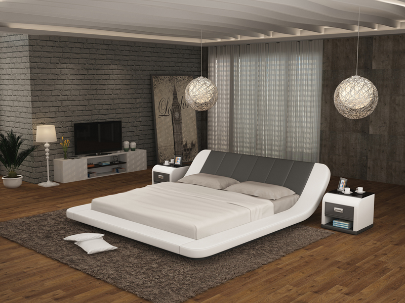 Wasserbett Hotel Doppel Bett Betten Komplett Lederbett Polsterbett Wasser LB8826