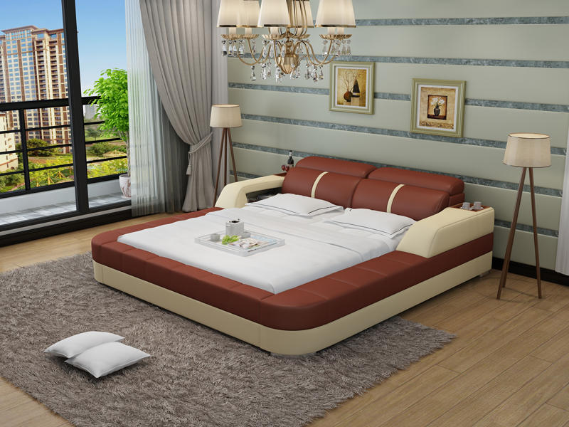 Wasserbett Hotel Doppel Bett Betten Komplett Lederbett Polsterbett Wasser LB8823