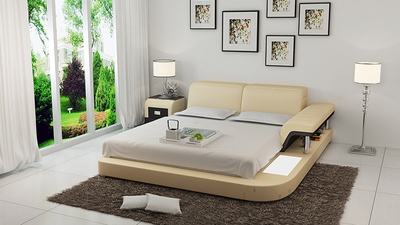 Wasserbett Hotel Doppel Bett Betten Komplett Lederbett Polsterbett Wasser LB8806