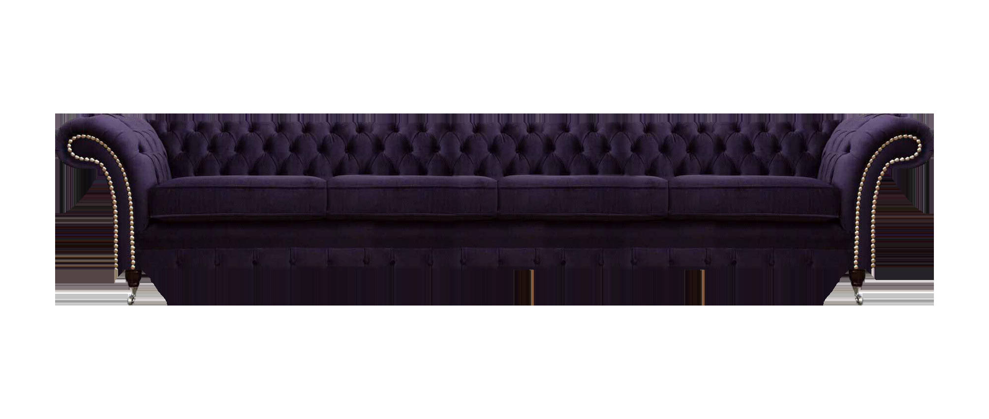 Polster Textil Lila Wohnzimmer Chesterfield Viersitzer Sofa Couch Polstermöbel