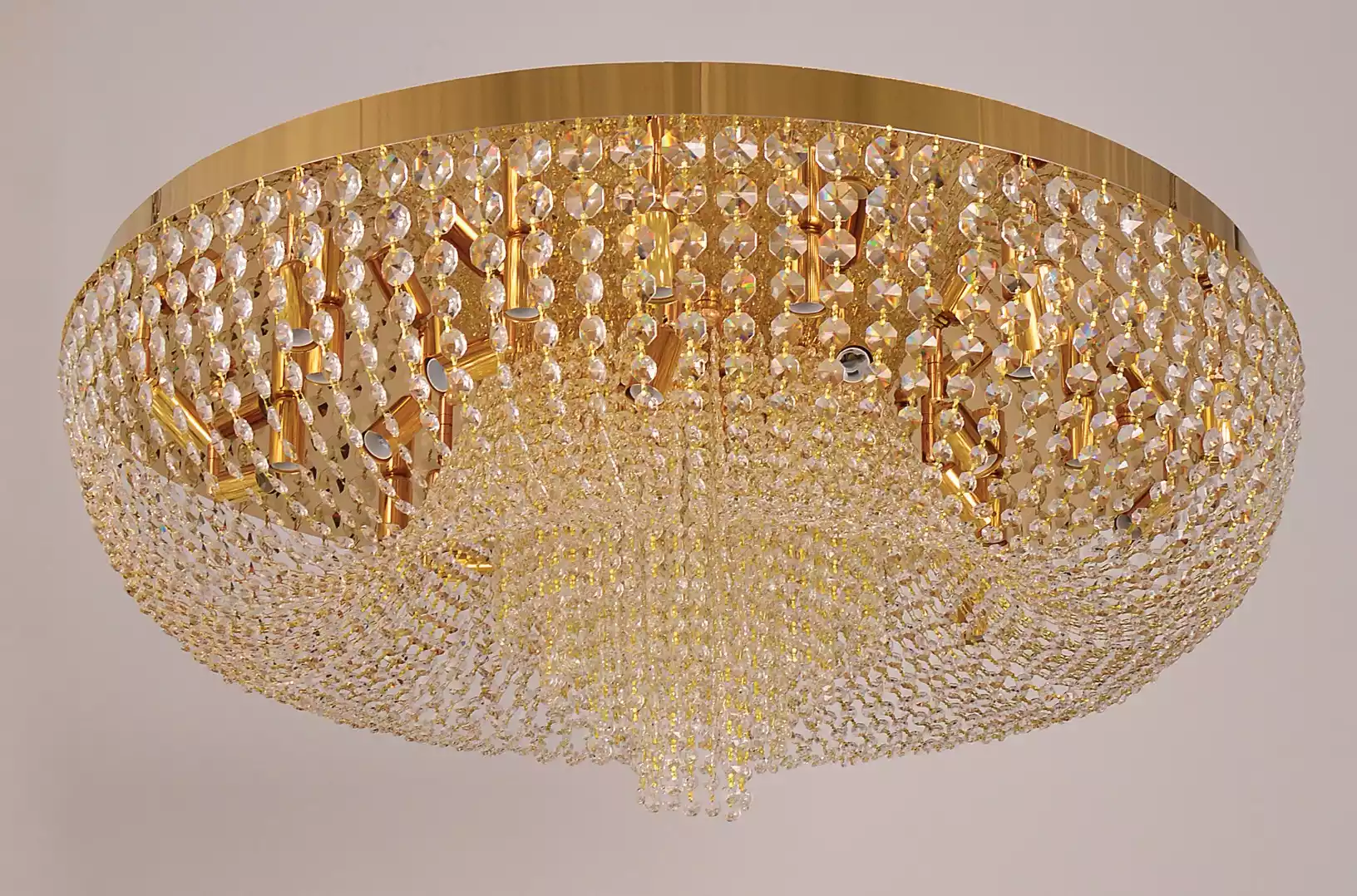 Kronleuchter Deckenleuchter Luxus Gold Deckenlampe Lüster Kristall Art