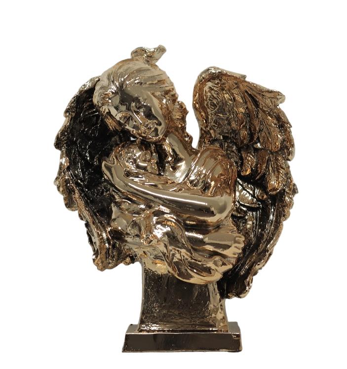 Design Figur Engel mit Baby Statue Wohnzimmer Dekoration Statuen Skulpturen Neu