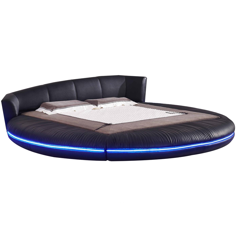 Rund Design Betten Leder Rundes Bett Doppel Luxus Hotel Gestell Schlaf Zimmer
