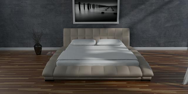 Wasserbett Komplett Lederbett Polsterbett mit Matratze Neu SANTANA Bett Betten