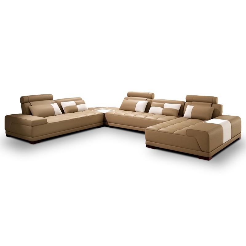 Sofa Couch Polster Garnitur XXL Big Eck SofasWohnlandschaft Ecksofa Neu FloriaC