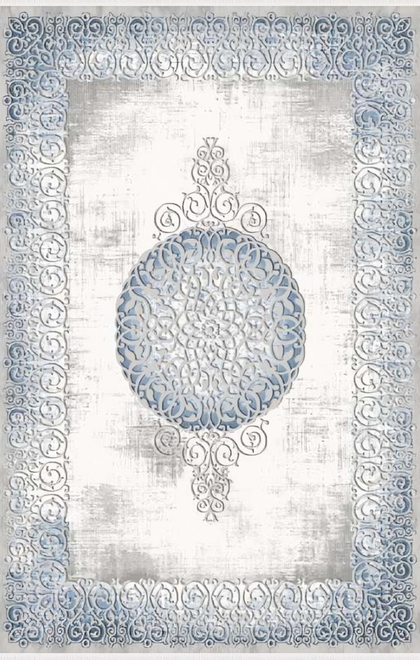 Design Orientte Teppiche Abstrakt Teppich Wohnzimmer Blau 160x230cm