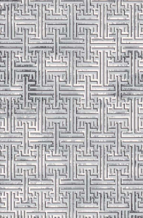 Teppich Bodenteppich Kurzflor Geometrisches Muster Flur Foyer Grau Teppiche