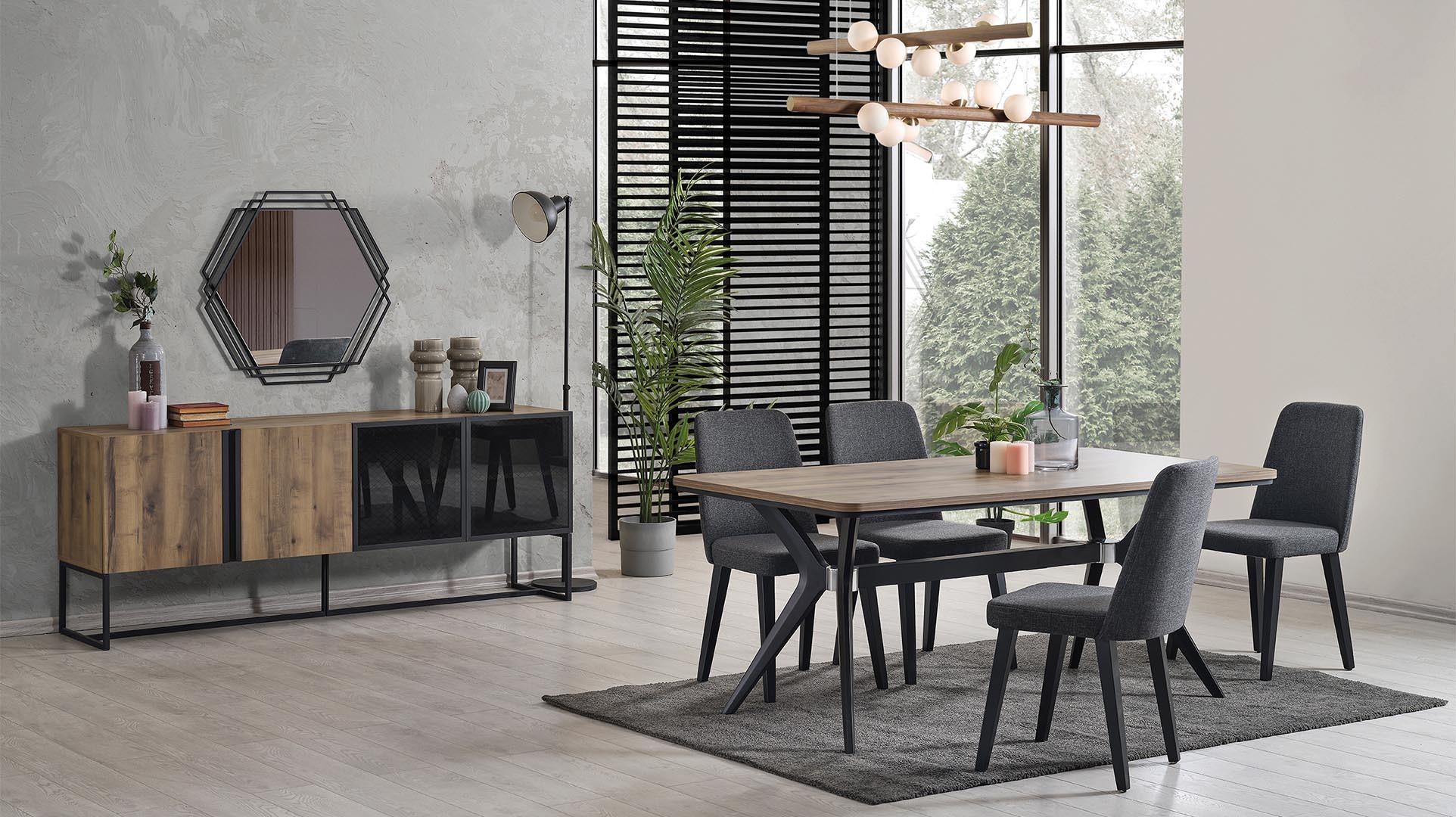Luxus Essgruppe Esszimmer Esstisch Set 9tlg Esszimmer Braun Holz Tisch