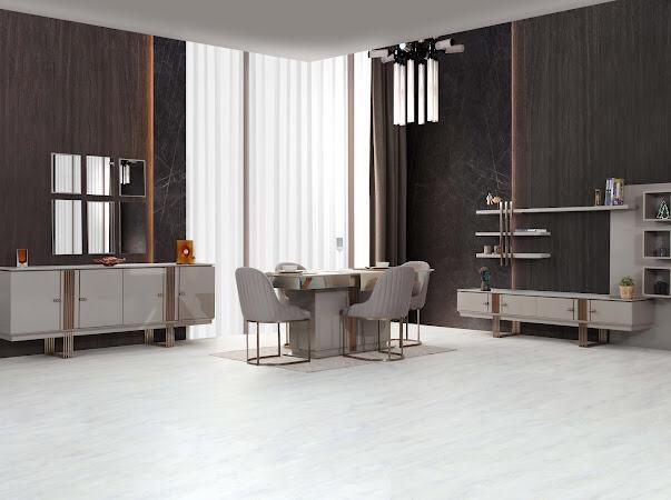 Stilvoll Esszimmer Set aus Esstisch+4x Stühle+Anrichte+Sideboard 7tlg.